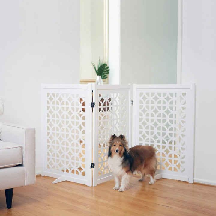 indoor white pet fence 81 inch long