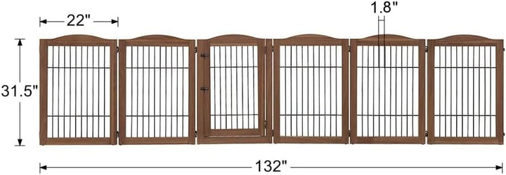 132" Wide Pet Barrier Gate -2 colors