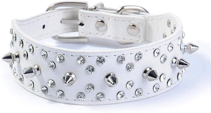 Rhinestone and Spike Fashion Collar