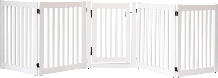 Extra Wide Freestanding Dog Gate with Door -4 colors