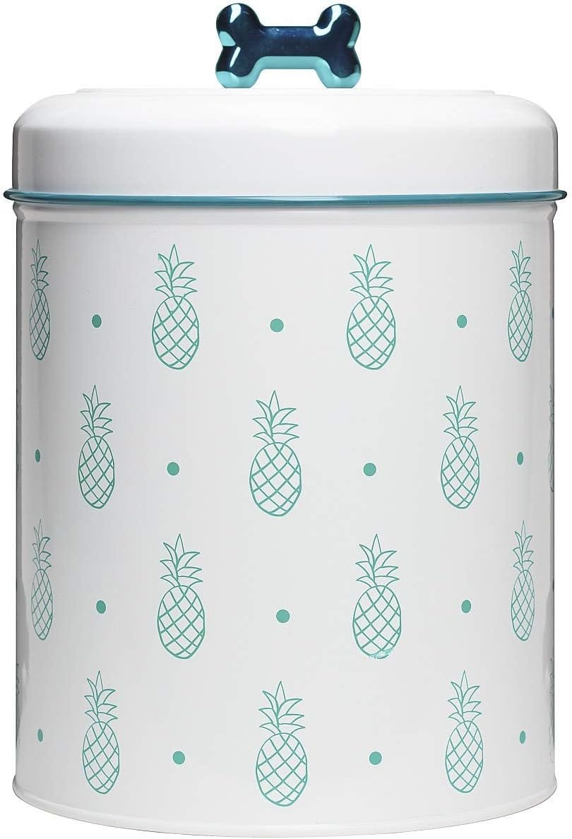 Pineapple dog treat canister