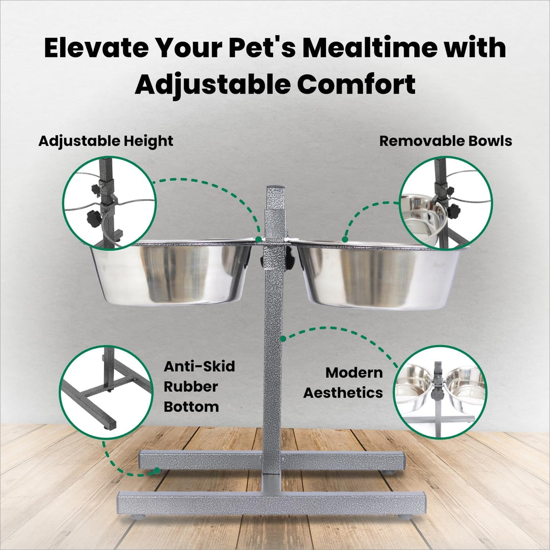 Adjustable Elevated Large Bowl Feeder