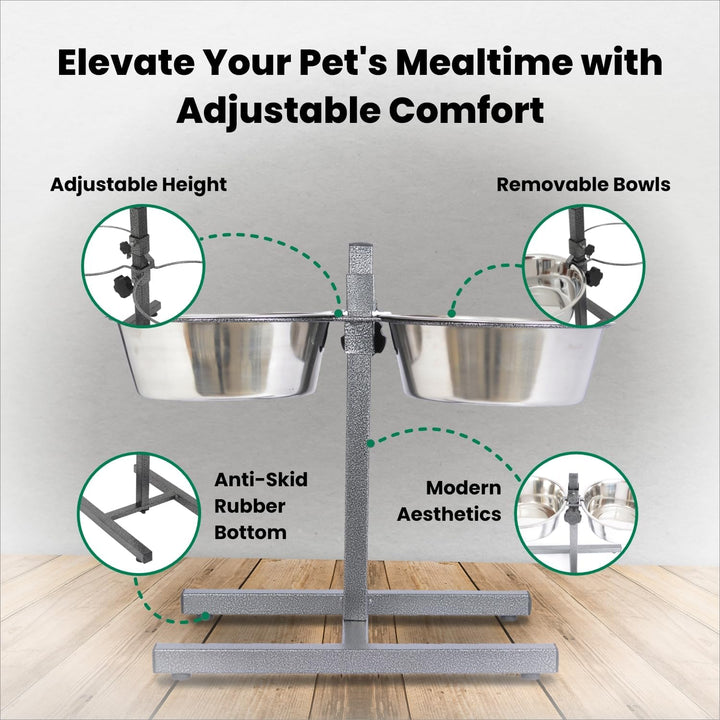 Adjustable Elevated Large Bowl Feeder
