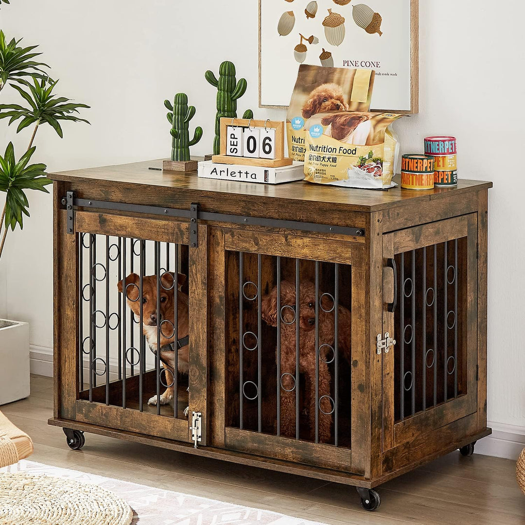 Sliding Door Dog Crate-Table
