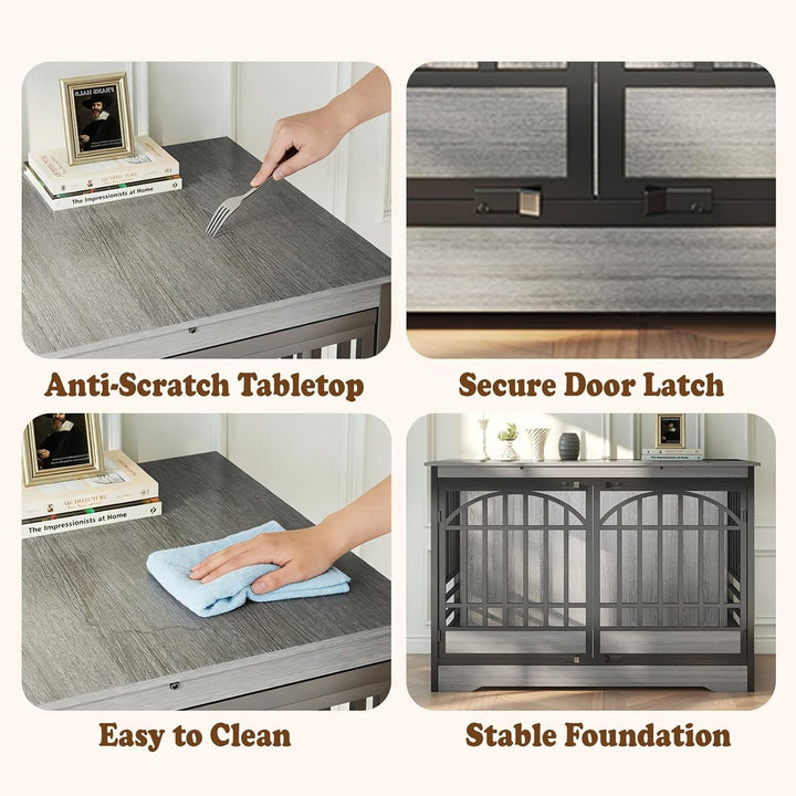 Large Metal and Wood Crate Furniture