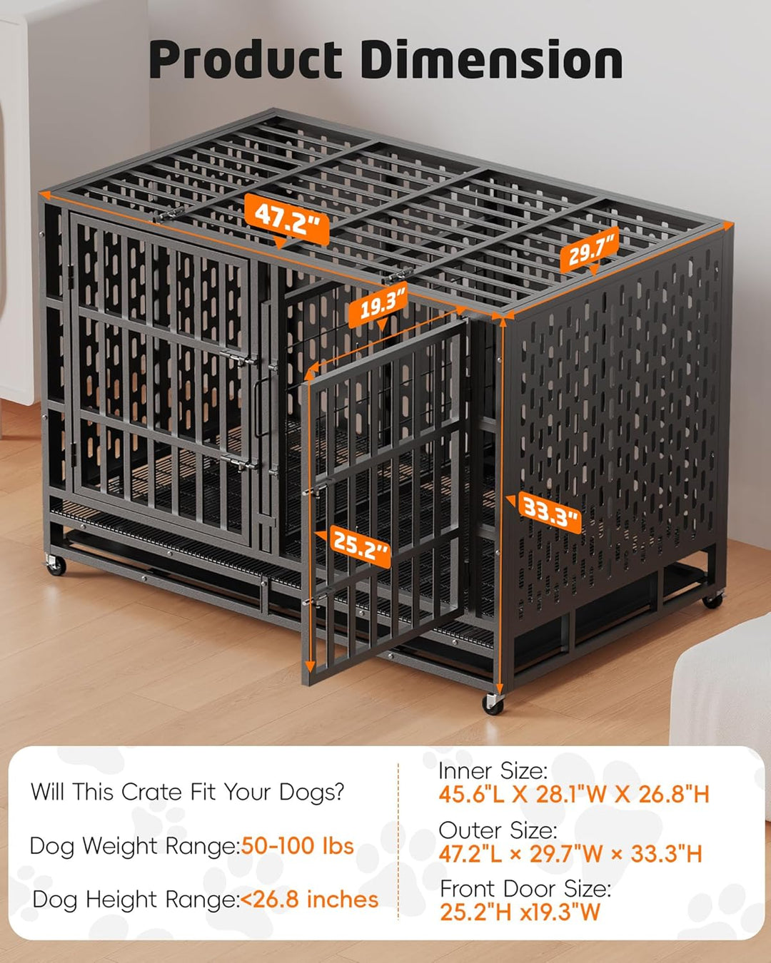 Metal Crate for Anxious Dogs