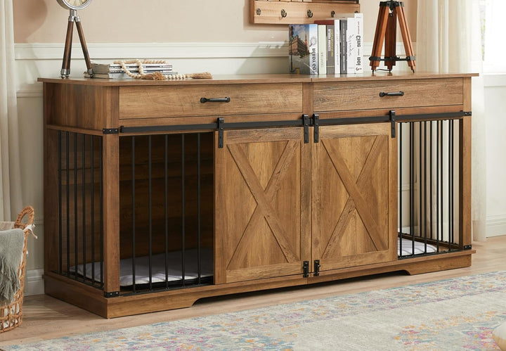 large rustic pet crate