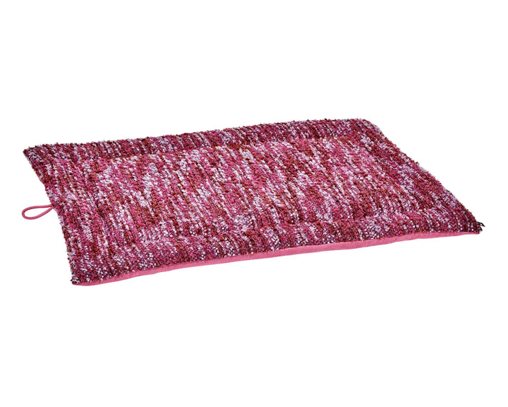Fushia pet bed with reversible vaniila