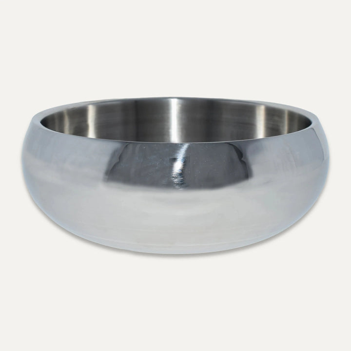 polished stainless steel dog food , water bowl