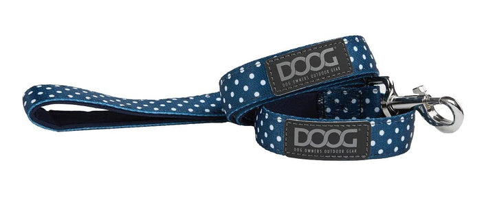 dog leash stell blue polkadot neoprene 