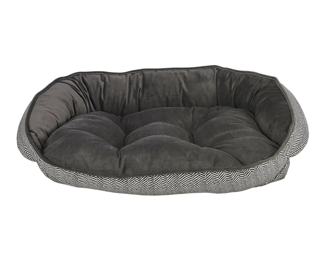 Ash-herringbone cresent bed