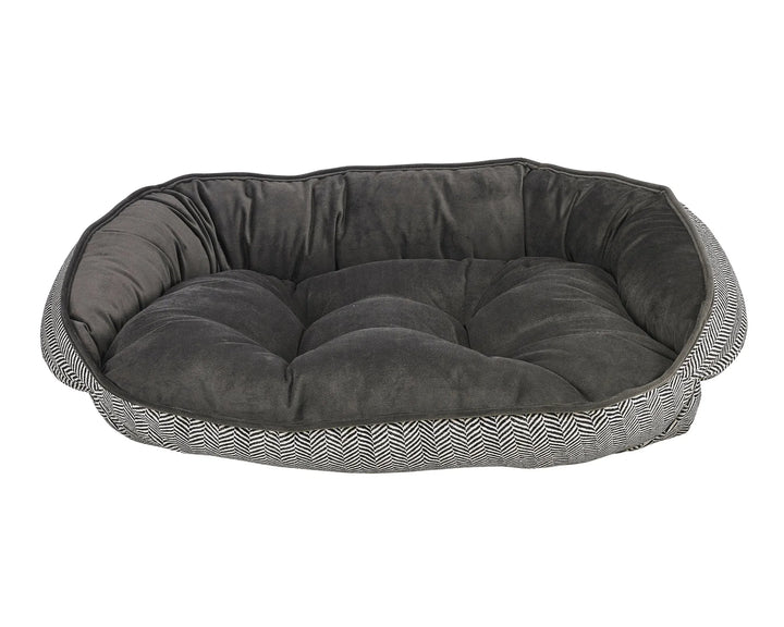 Ash-herringbone cresent bed
