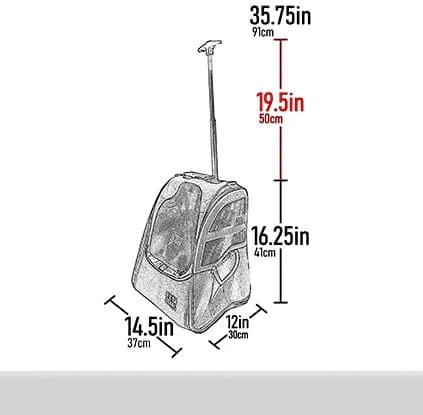 Pet Gear Wheeled Back Pack Pet Carrier