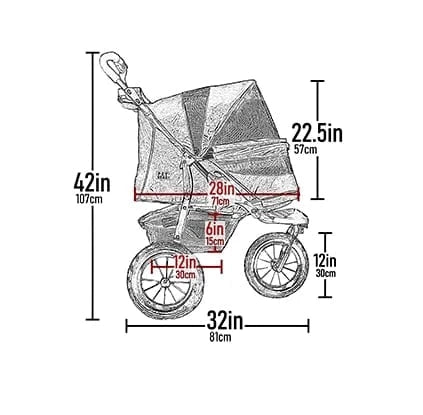 All Terrain Jogging Dog Stroller