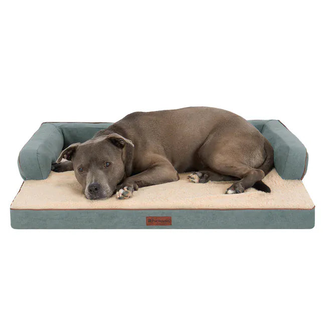 bolster pet bed with cordoroy- colorriverway