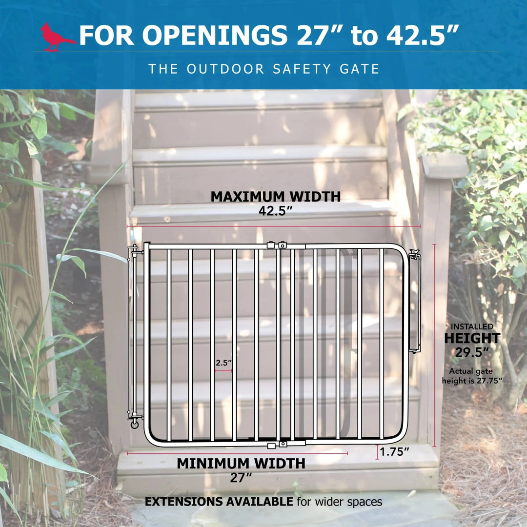 Indoor/Outdoor Dog Gate-White