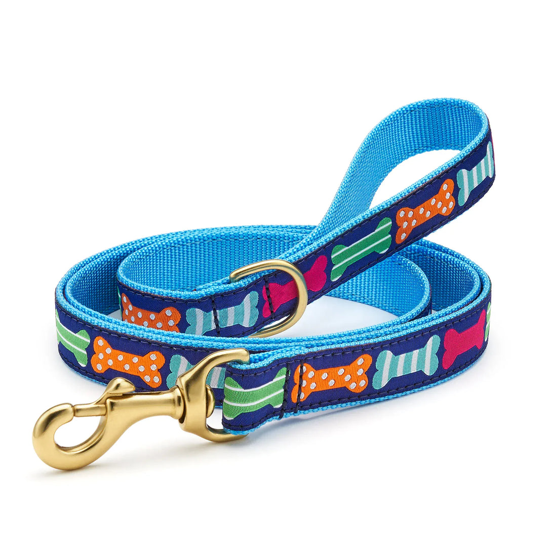 Wide Blue Dog Collar - Big Bones