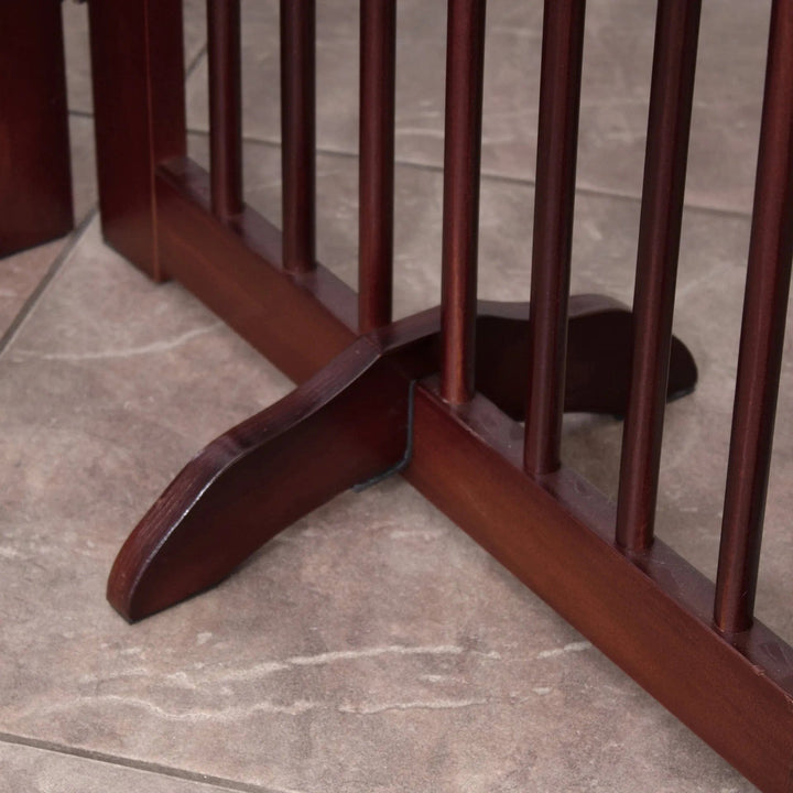 Indoor Pet Fence with Door- walnut or white