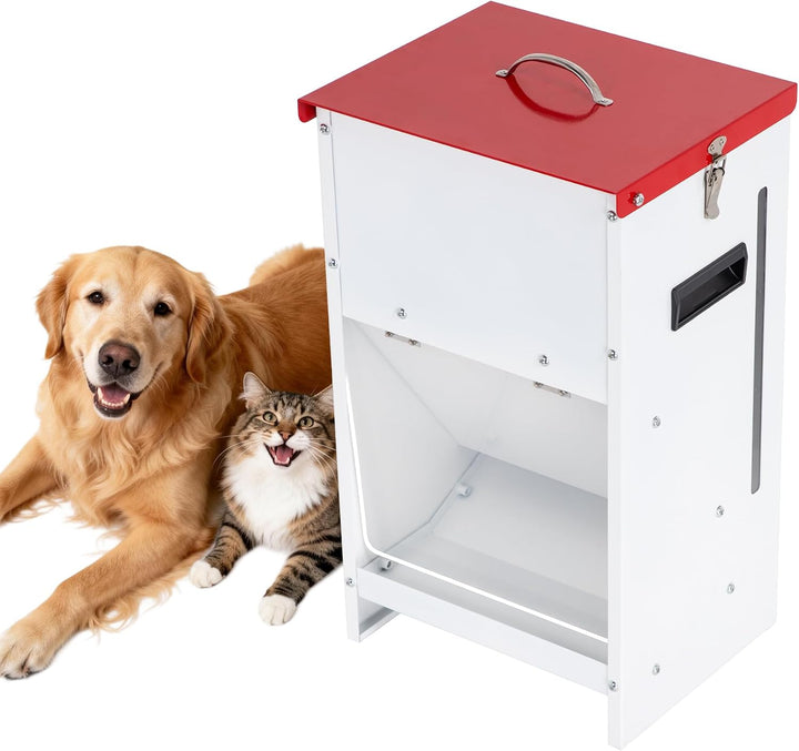 gravity feed dry dog food feeder 25 pounds