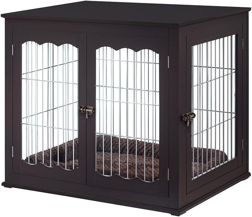 black dog kennel indoor decorator