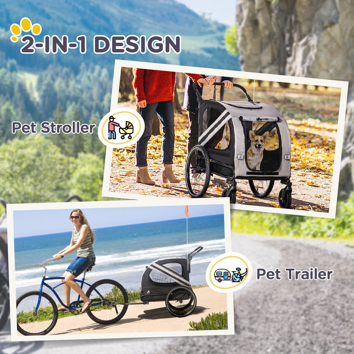 2 in one Bike Trailer -Pet Stroller