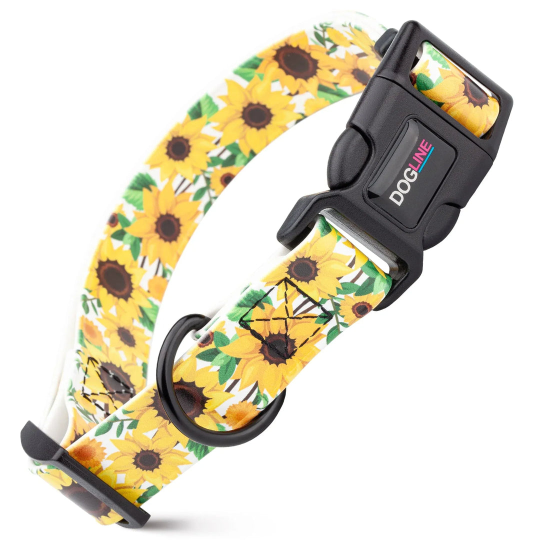 biothane sunflower flexible dog colar 