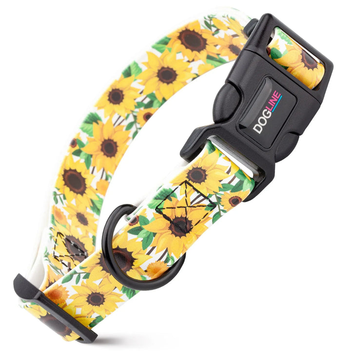 biothane sunflower flexible dog colar 