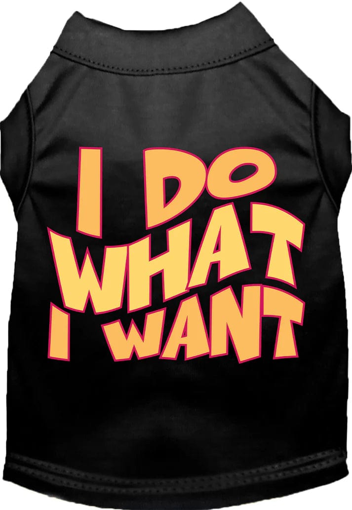 black  ido what i want dog shirt