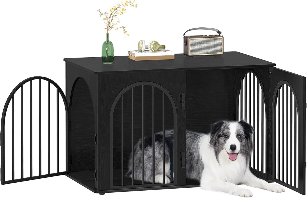 large black 4 door dog crate