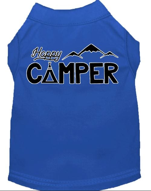 blue dog shirt -happy -camper