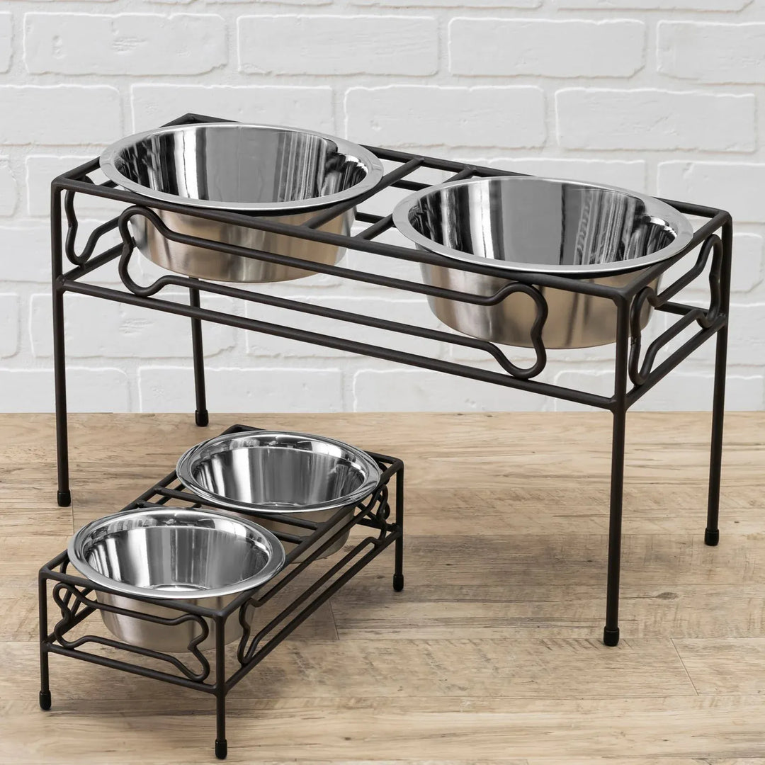 elevated dog feeding station