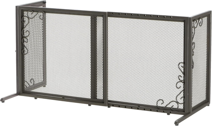 bronze metal mesh pet barrier gate adjustable width