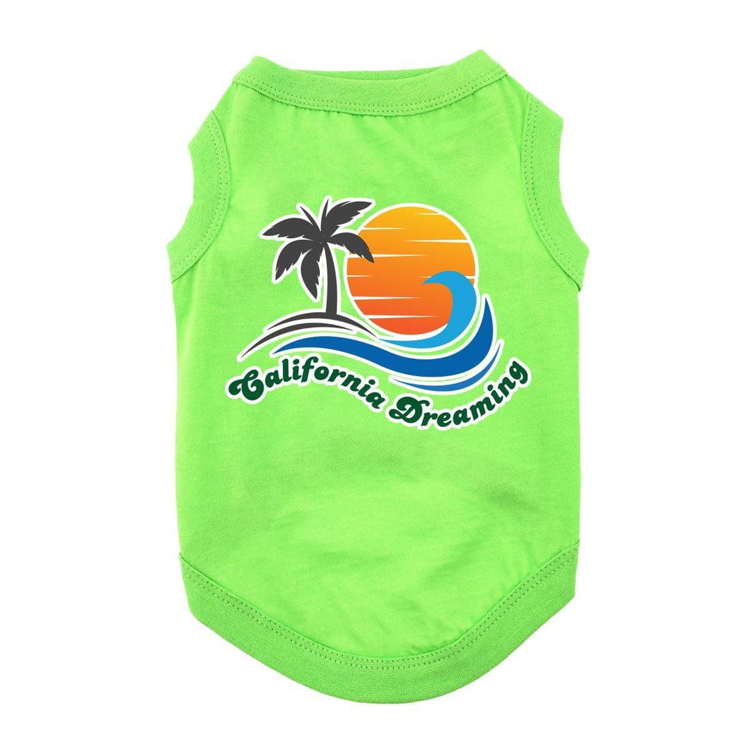 california dreaming green dog shirt