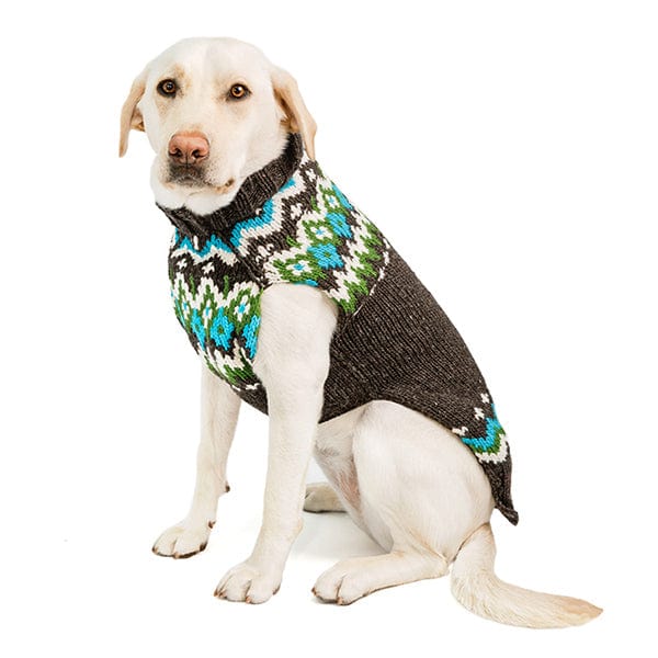 dog sweater 
charcoal pattern