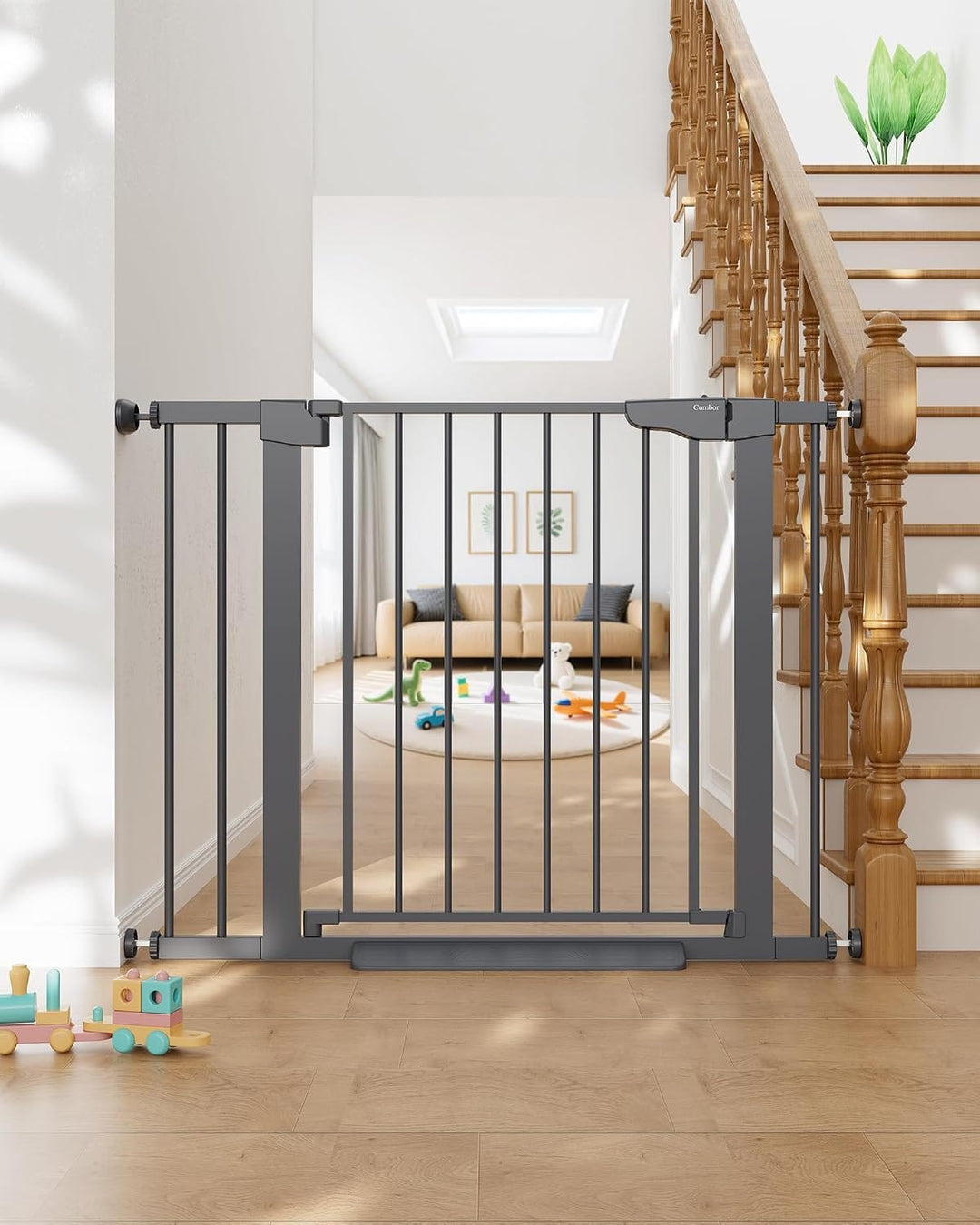cool gray indoor home dog gate