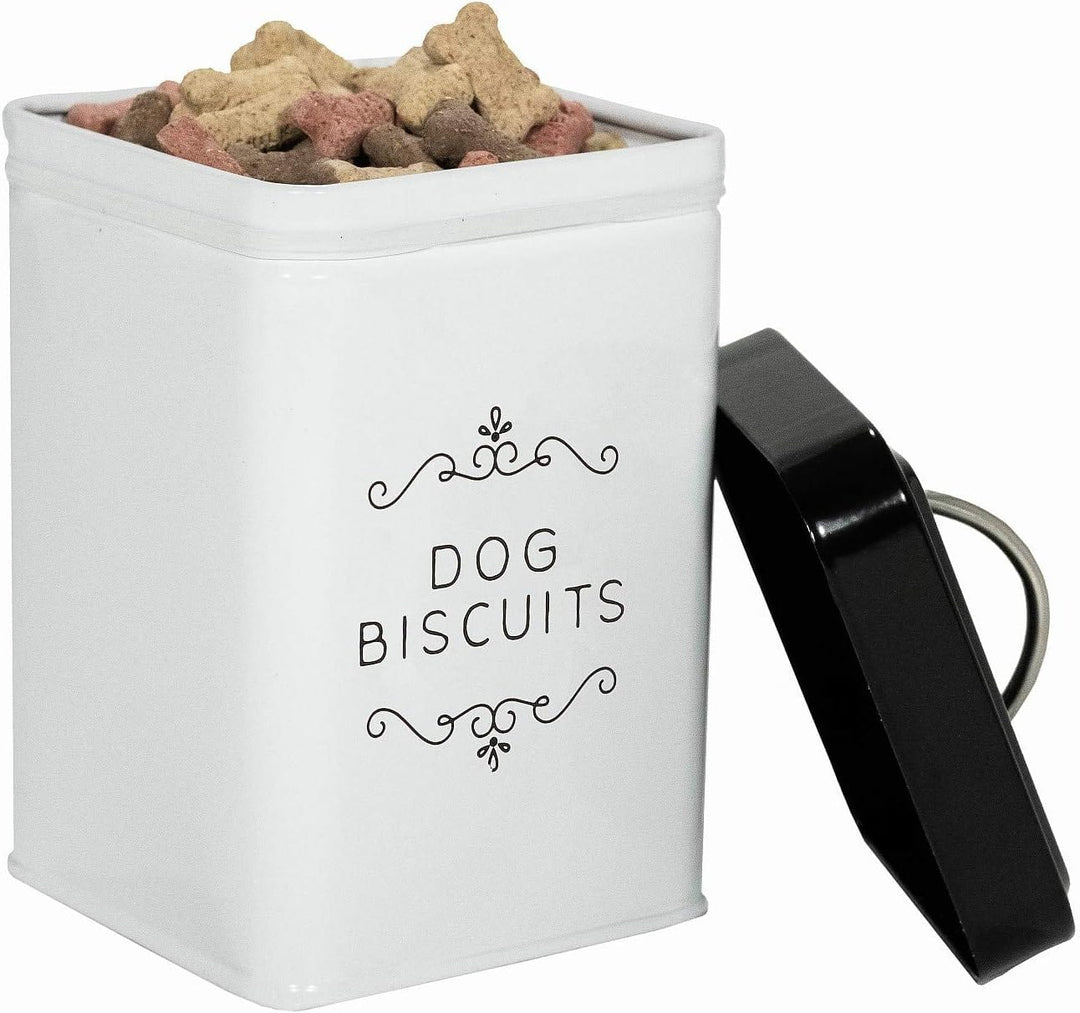dog biscuits square countertop dog cookie jar