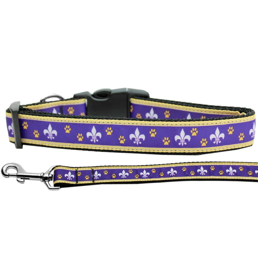 Purple Dog Collar and Lead Set