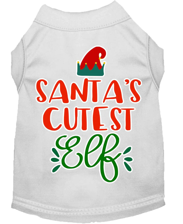 white elf shirt for dogs x-mas