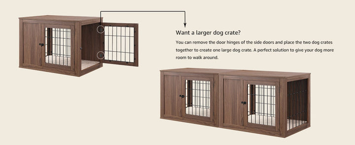 double size walnut crate table