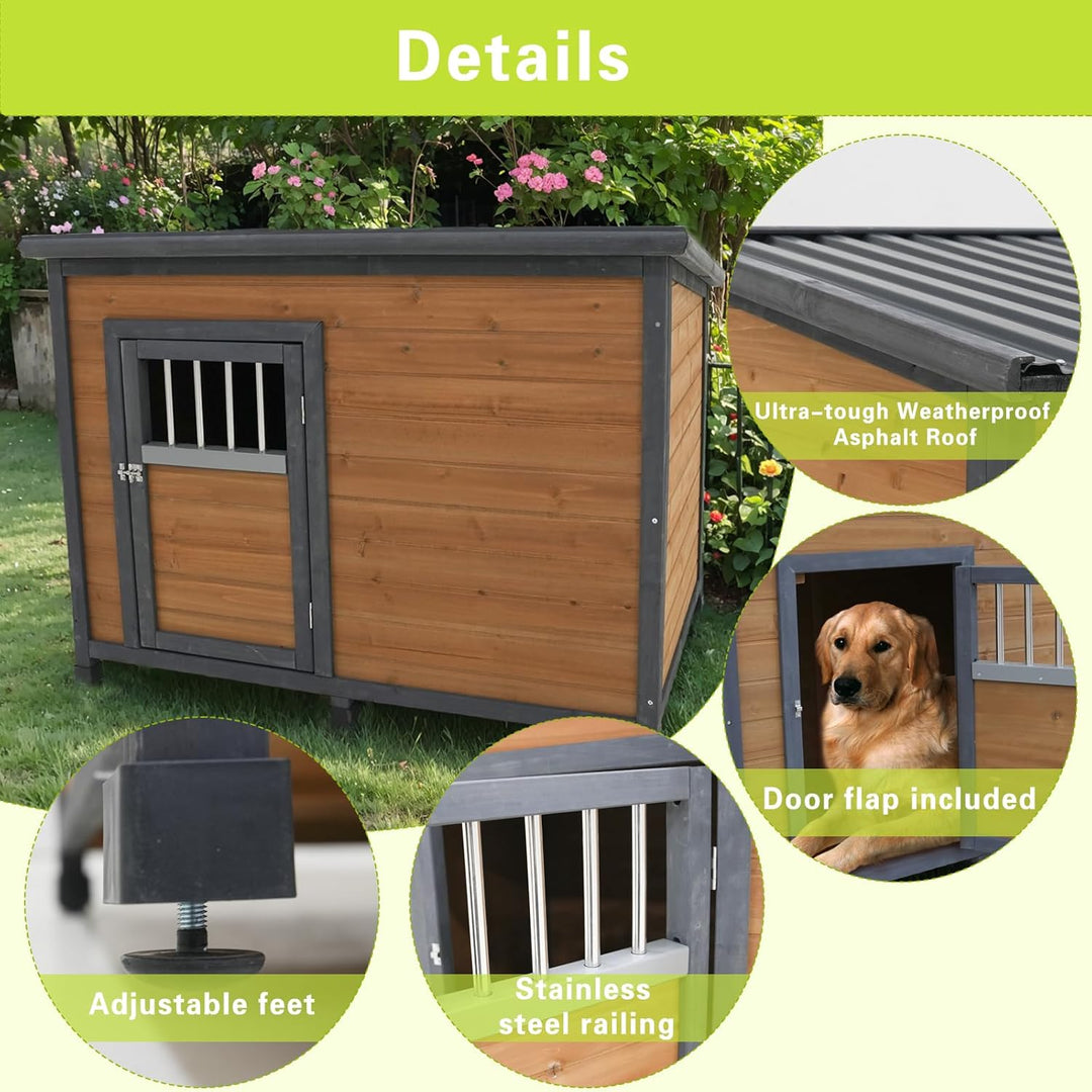 grey frame large dog house 