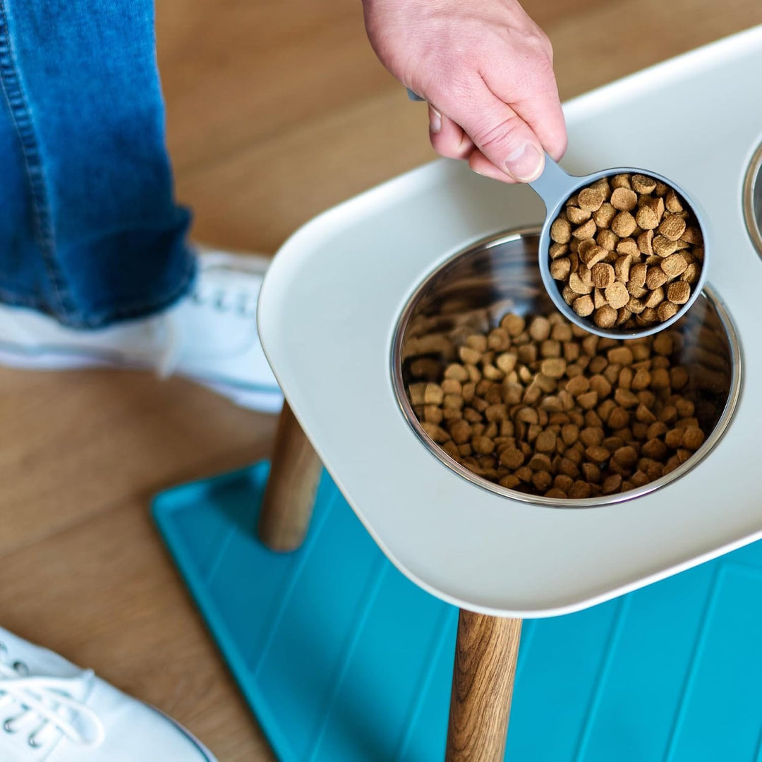 elevated adjustable height dog feeder