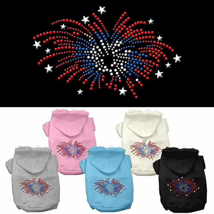 Firecracker Rhinestone Dog Hoodie