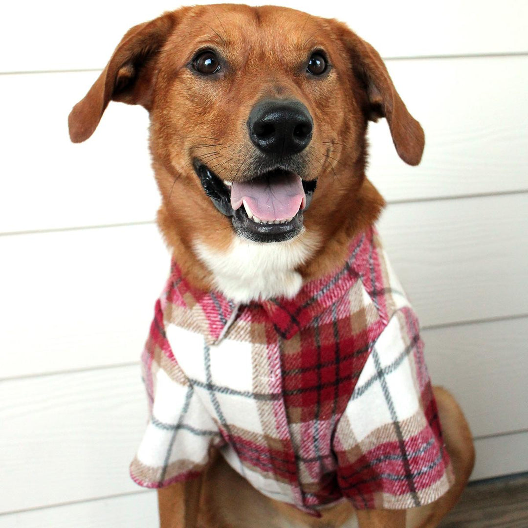 redand white lightweight flanel shirt