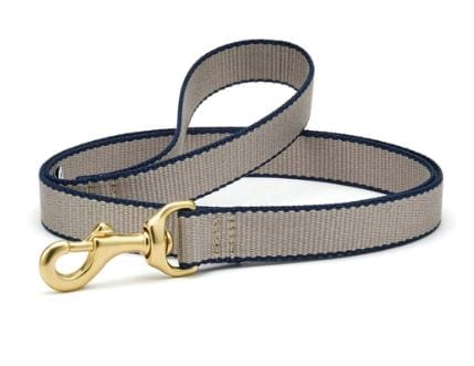 Gray/Navy Embroidered Woven Collar