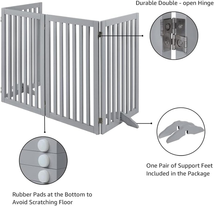 Unified 4 Panel Freestanding Pet Gate