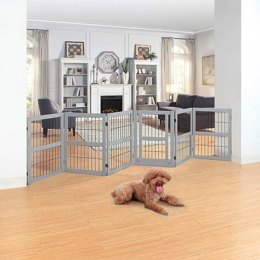 indoor dog gate gray for wide areas