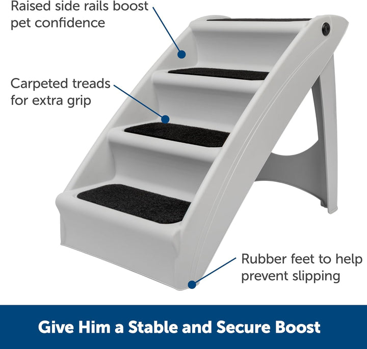 grey pet steps -details