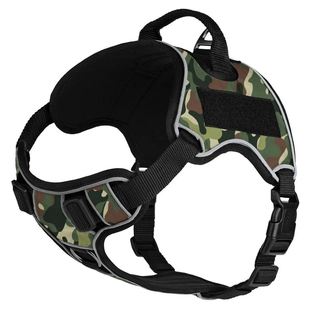 dog harness no pull camo green