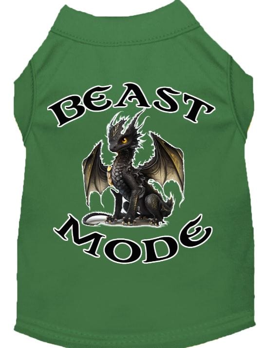 dog shirt Beast Mode with dragon graphic