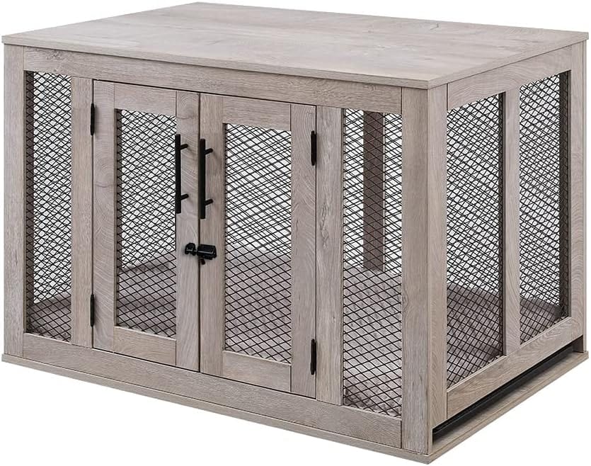 extra large grey dog crate furniture